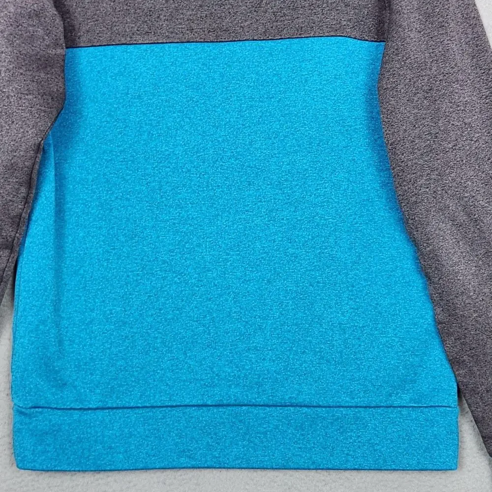 The North Face Surgent Hoodie Mens Small Blue Gray Pullover Fleece A2V4M
